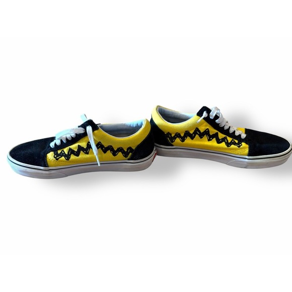 VANS x Peanuts Old Skool Charlie Brown Vans x Peanuts 2017 Yellow Black US Sz 7 - Picture 9 of 11
